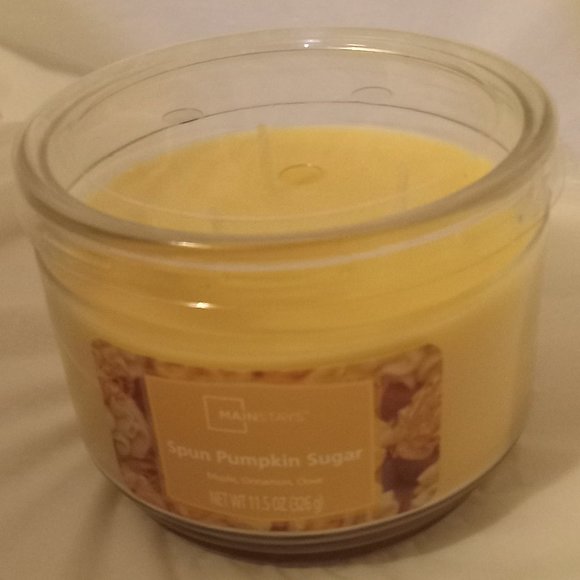 Spun Pumpkin Sugar Scented Candle 11.5oz Mainstays - Picture 1 of 4